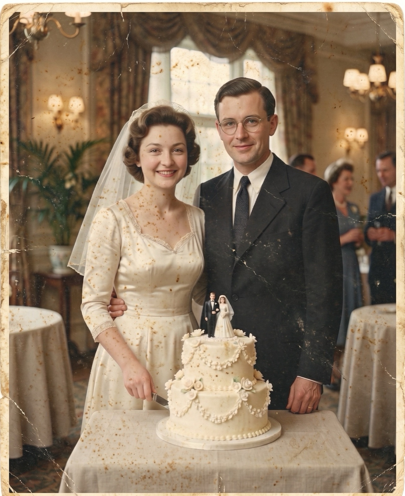 Eleanor and Thomas on their wedding day, 1956.