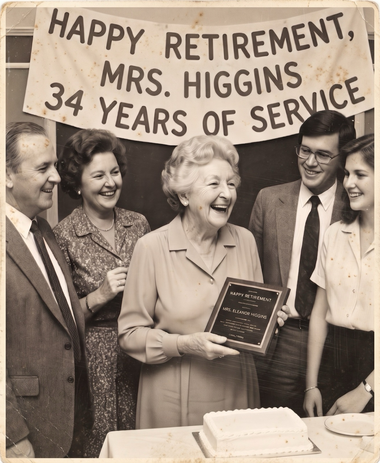 Thirty-four years of service, and a room full of grateful faces.